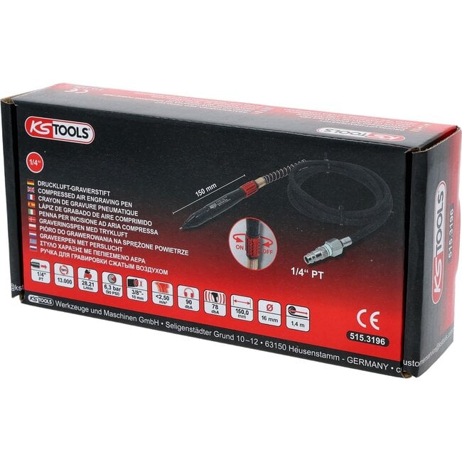 KS Tools Compressed air engraving pen - 515.3196