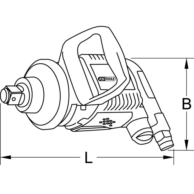 KS Tools 3/4" superMONSTER krachtige pneumatische slagmoersleutel - 3405 Nm - 515.3250