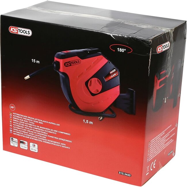 KS Tools Automatic air hose reel Ø 13mm x 15m - 515.3445