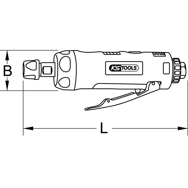 KS Tools Die grinder, 23000 rpm, 1/4" - 515.5410