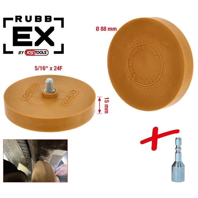 KS Tools Rubber eraser pads, 88mm - 515.5481