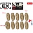 KS Tools Rubber eraser pads for matt paints, 88mm, pack of 10 - 515.5496