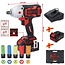KS Tools eMONSTER 1/2" brushless cordless screwdriver set with impact function, 9 pcs - 515.6100