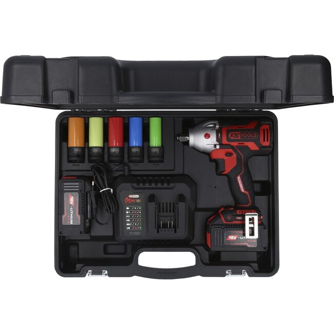 KS Tools eMONSTER 1/2" brushless accu-slagschroefmachineset - 9 - delig - 515.6100