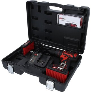 KS Tools eMONSTER brushless cordless screwdriver set with hammer drill function, 4 pcs