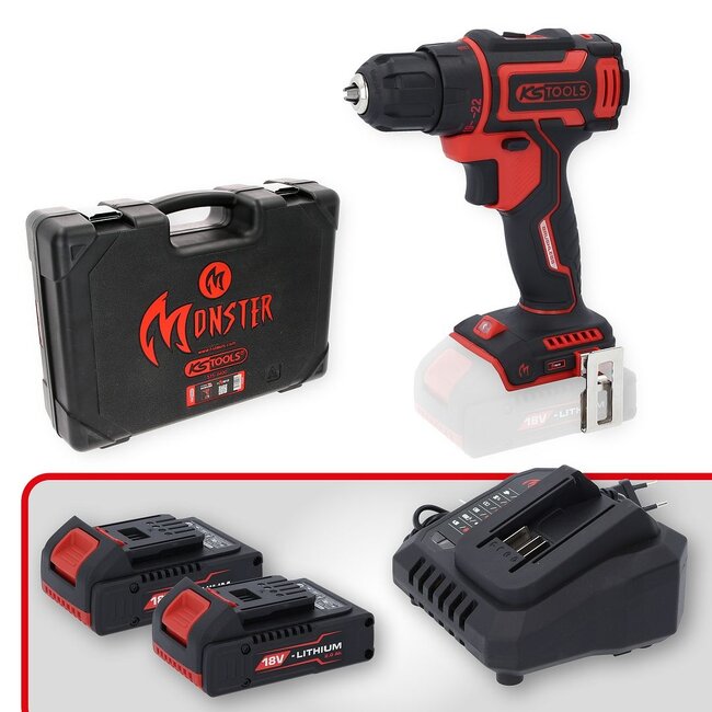 KS Tools eMONSTER brushless accuschroef-/boormachineset - 4 - delig - 515.6400