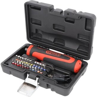 KS Tools 1/4" eMONSTER cordless bit screwdriver set, 27 pieces, 6 Nm