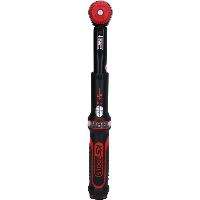 KS Tools 1/4" ERGOTORQUE®precision torque wrench with rotary mushroom ratchet head, 1-5Nm - 516.1402