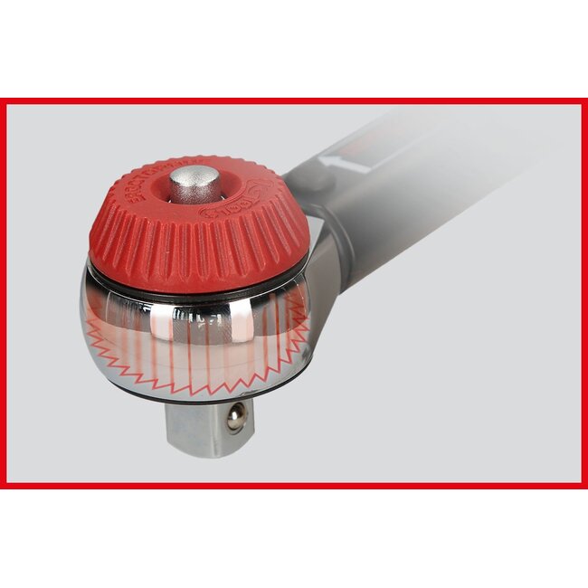 KS Tools 1/4" ERGOTORQUE®precision Ratschen-Drehmomentschlüssel Drehknopf, 1-5Nm - 516.1402