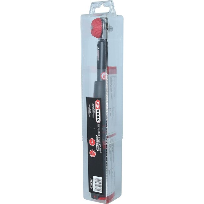 KS Tools 1/4" ERGOTORQUE®precision torque wrench with rotary mushroom ratchet head, 5-25Nm - 516.1412