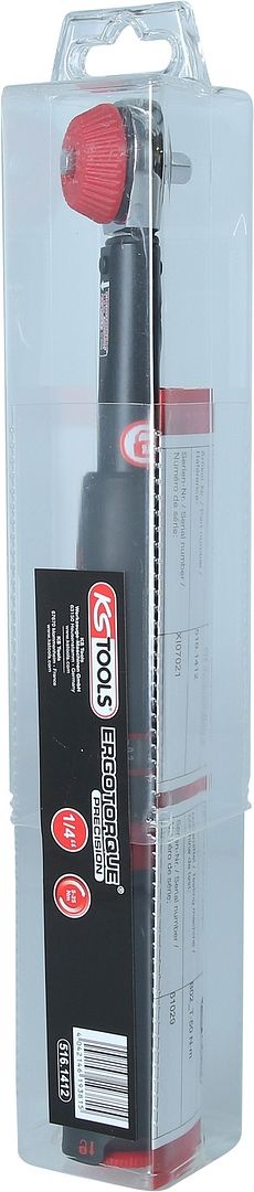 KS Tools 1/4" ERGOTORQUE®precision momentsleutel met ratel en draaiknop 5-25 Nm - 516.1412, foto 4 van 6