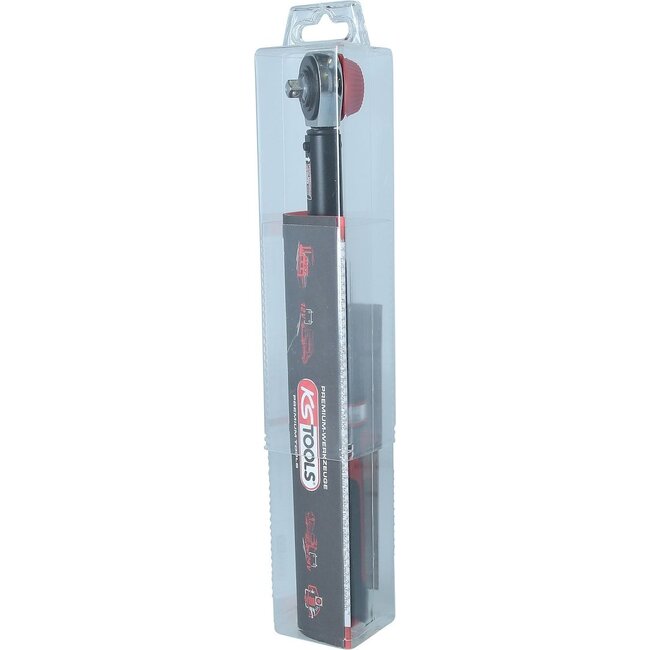 KS Tools 1/4" ERGOTORQUE®precision torque wrench with rotary mushroom ratchet head, 5-25Nm - 516.1412