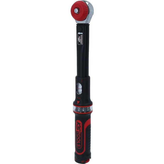 KS Tools 3/8" ERGOTORQUE®precision torque wrench with rotary mushroom ratchet head, 10-50Nm - 516.1422