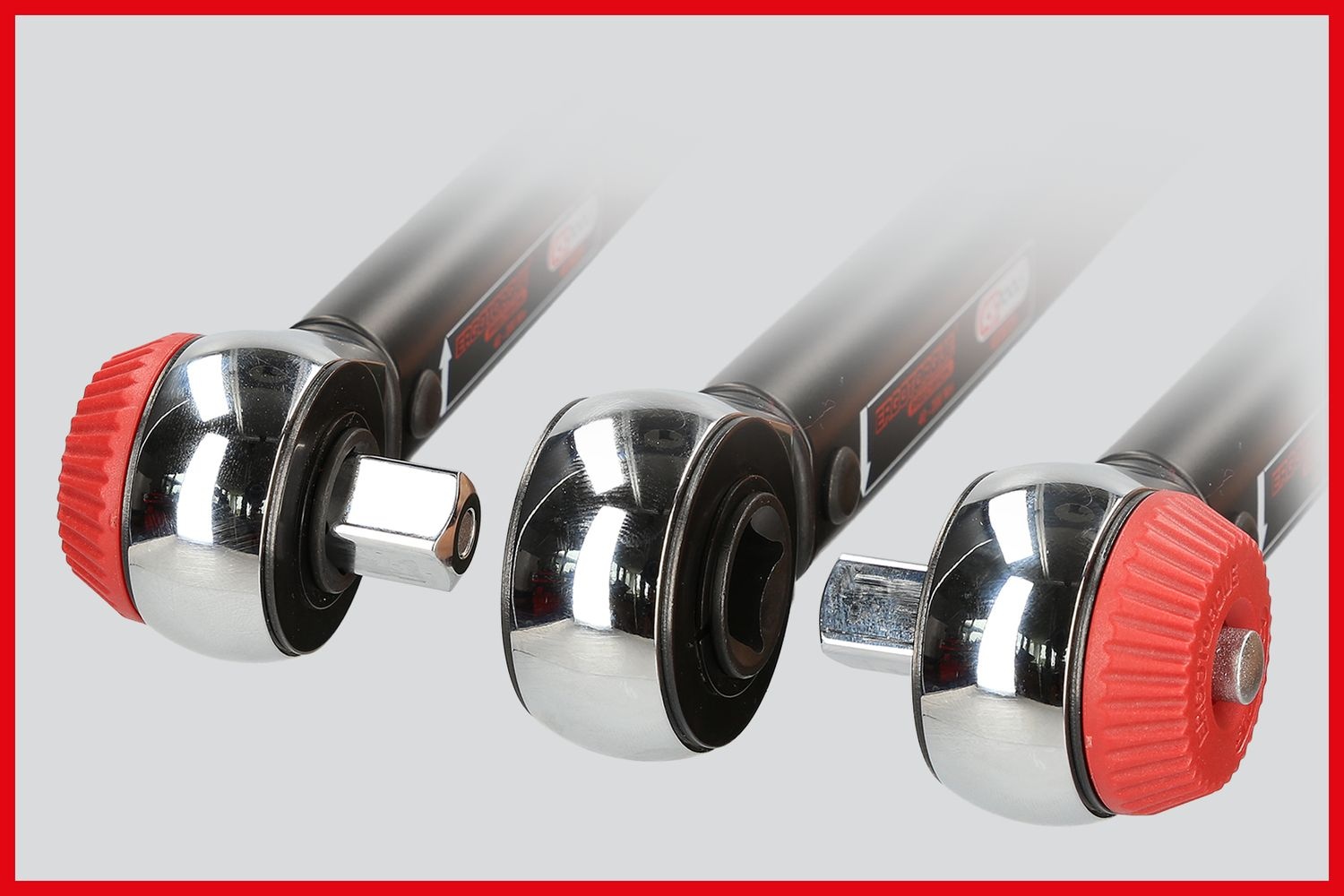 KS Tools 1/2" ERGOTORQUE®precision Momentsleutel met draaiknop-omsteek-ratelkop - 20-100Nm - 516.1432, foto 5 van 6