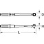 KS Tools 1/2" ERGOTORQUE®precision torque wrench with rotary mushroom ratchet head, 80-420Nm - 516.1482
