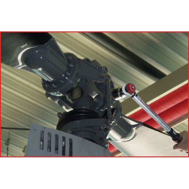 KS Tools 1/2" ERGOTORQUE®precision Momentsleutel met draaiknop-omsteek-ratelkop - 40-200Nm - 516.6042