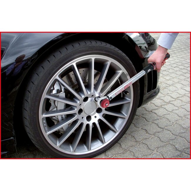 KS Tools 1/2" ERGOTORQUE®precision Momentsleutel met draaiknop-omsteek-ratelkop - 40-200Nm - 516.6042