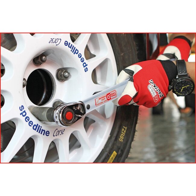 KS Tools 1/2" ERGOTORQUE®precision torque wrench with reversible ratchet head, 40-200Nm, red - 516.6542
