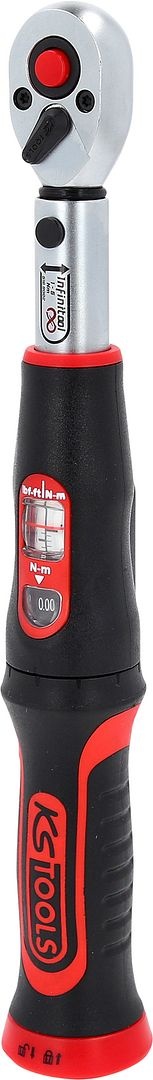 KS Tools 1/4" INFINITOOL Momentsleutel met omschakelbare ratelkop - 1-5 Nm - 516.9002, foto 4 van 6