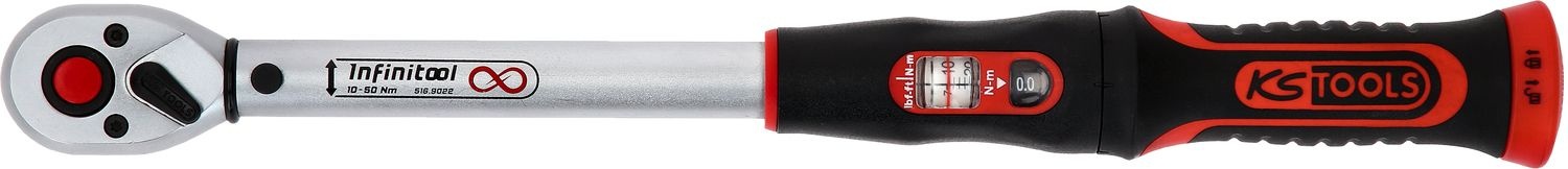 KS Tools 3/8" INFINITOOL Momentsleutel met omschakelbare ratelkop - 10-50 Nm - 516.9022, foto 5 van 6
