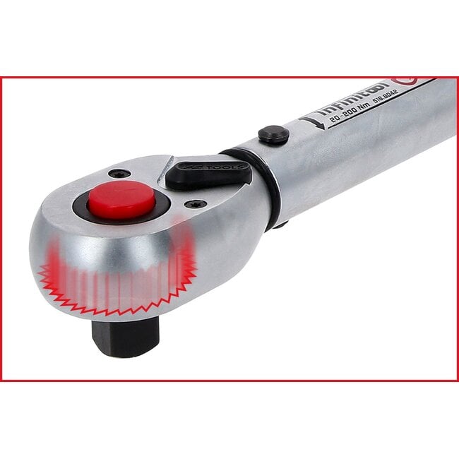 KS Tools 1/2" INFINITOOL torque wrench with reversible ratchet head, 20-100 Nm - 516.9032