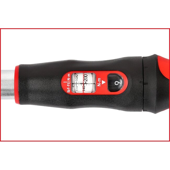 KS Tools 1/2" INFINITOOL Momentsleutel met omschakelbare ratelkop - 20-200 Nm - 516.9042