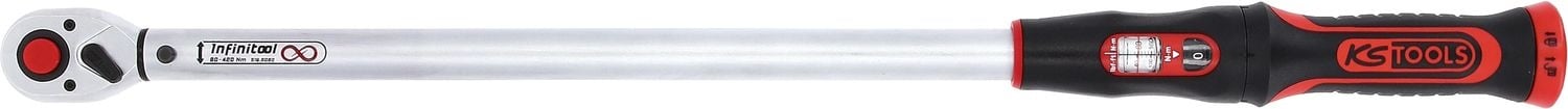 KS Tools 1/2" INFINITOOL Momentsleutel met omschakelbare ratelkop - 80-420 Nm - 516.9082, foto 5 van 6