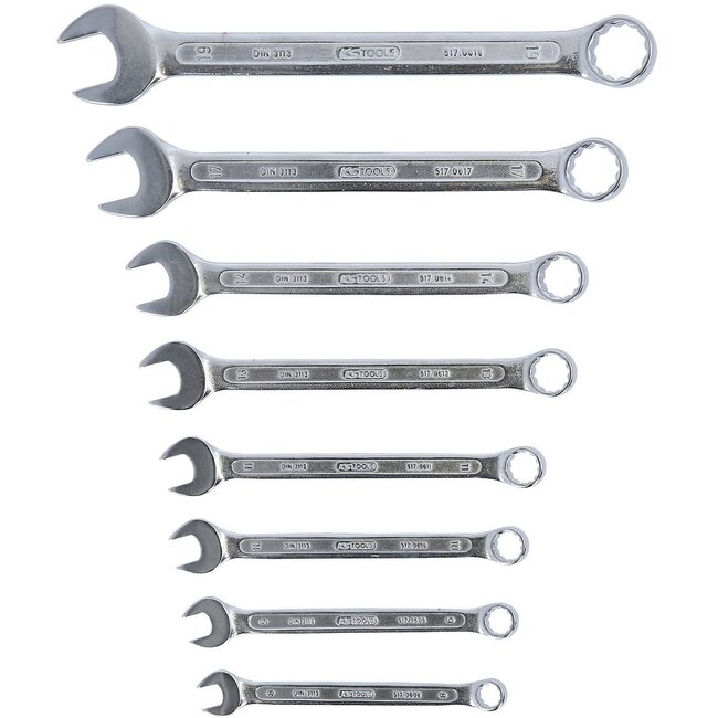 KS Tools Combination spanners set, offset, 8 pcs 8-19mm - 517.0048