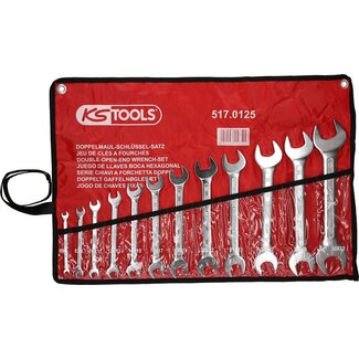 KS Tools Jeu de clés à fourche, 12 pcs, 6x7-30x32mm