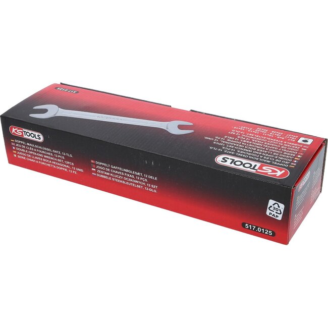KS Tools Dubbele steeksleutelset - 12 - delig - 6x7-30x32mm - 517.0125