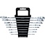 KS Tools Double open ended spanner set, 8 pcs, 6x7-20x22mm - 517.0148