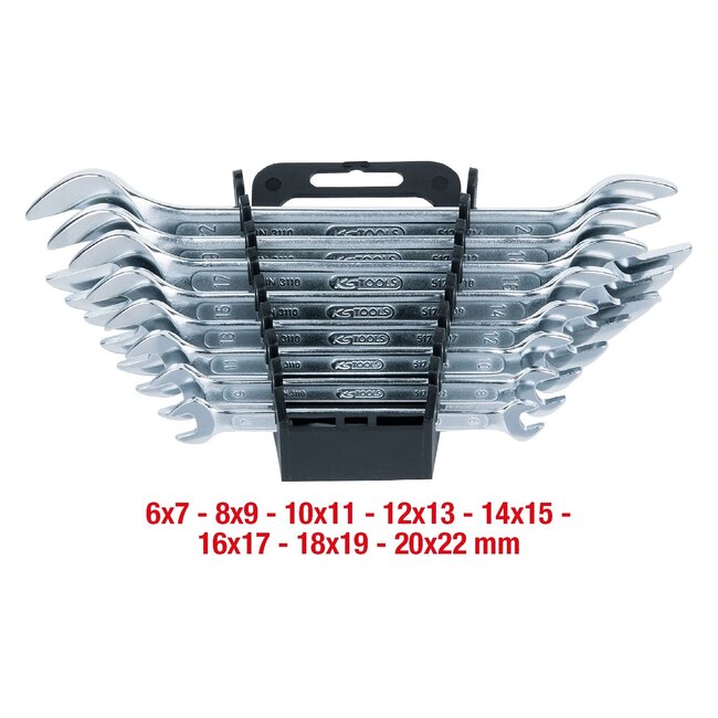 KS Tools Dubbele steeksleutelset - 8 - delig - 6x7-20x22mm - 517.0148