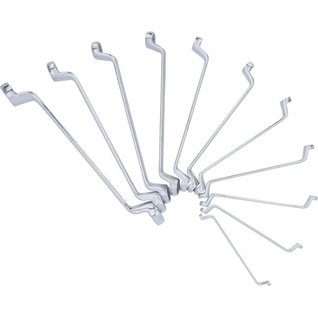 KS Tools Double ring wrench set, offset, 11 pcs 6-32mm - 517.0222