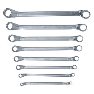 KS Tools Double ring wrench set, offset, 8 pcs 6-22mm