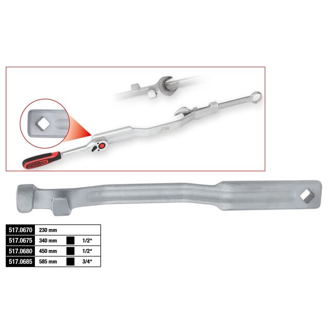 KS Tools Wrench extension, 585 mm - 517.0685