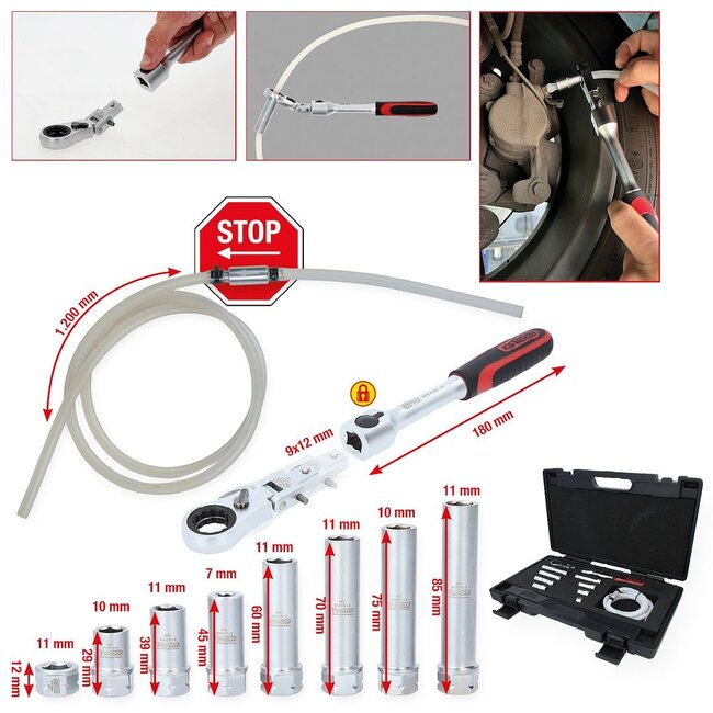 KS Tools Brake bleeding wrench set for VAG, 11 pcs - 518.0320