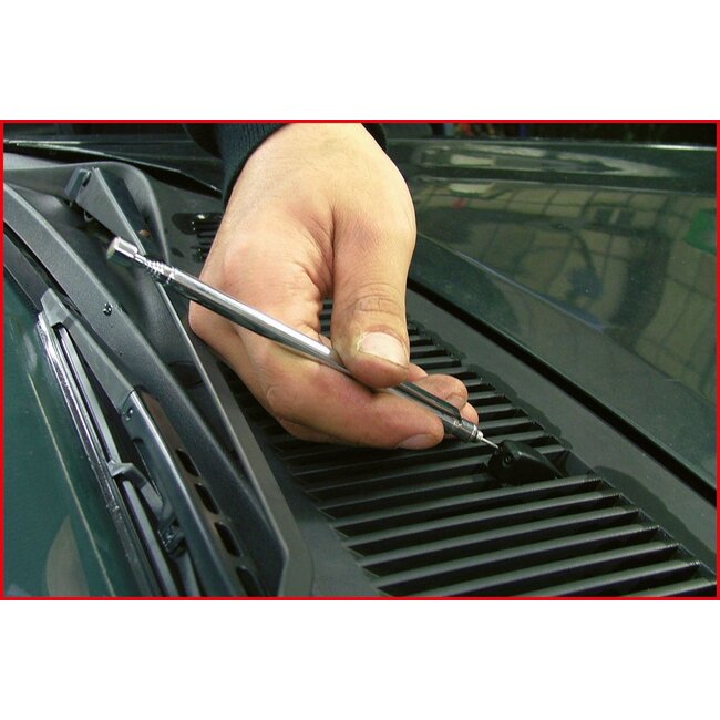 KS Tools Jeu de miroirs d’inspection et d’aimants flexibles et télescopiques, 6 pcs - 550.1090