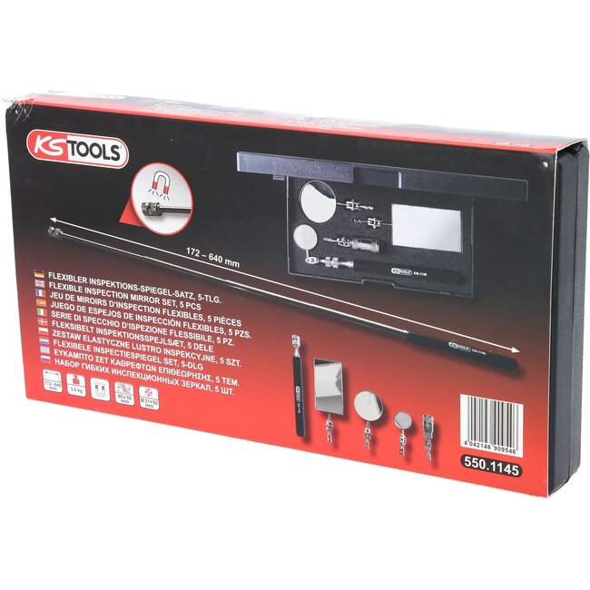 KS Tools Flexibele inspectiespiegelset - 5 - delig - 550.1145