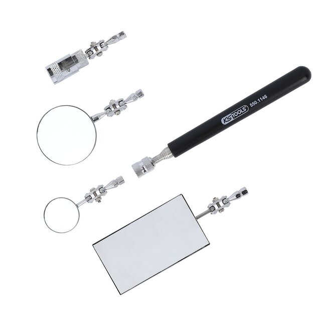 KS Tools Flexibler Inspektions-Spiegel-Satz, 5-tlg - 550.1145