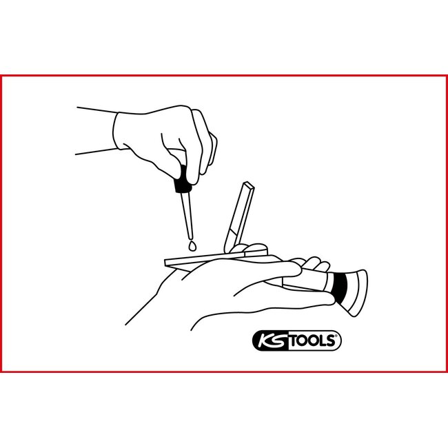 KS Tools Refractometer - optical tester for battery fluid and antifreeze - 550.1290