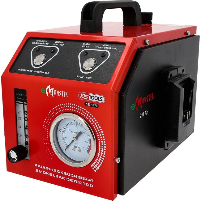 KS Tools Nebelmaschine zur Lecksuche, mit 2 Ah Akku, 36-tlg - 550.1470