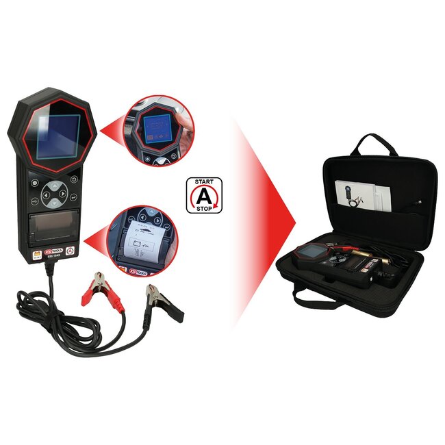 KS Tools 12V / 24V Digitale accutester met geïntegreerde printer - 550.1649
