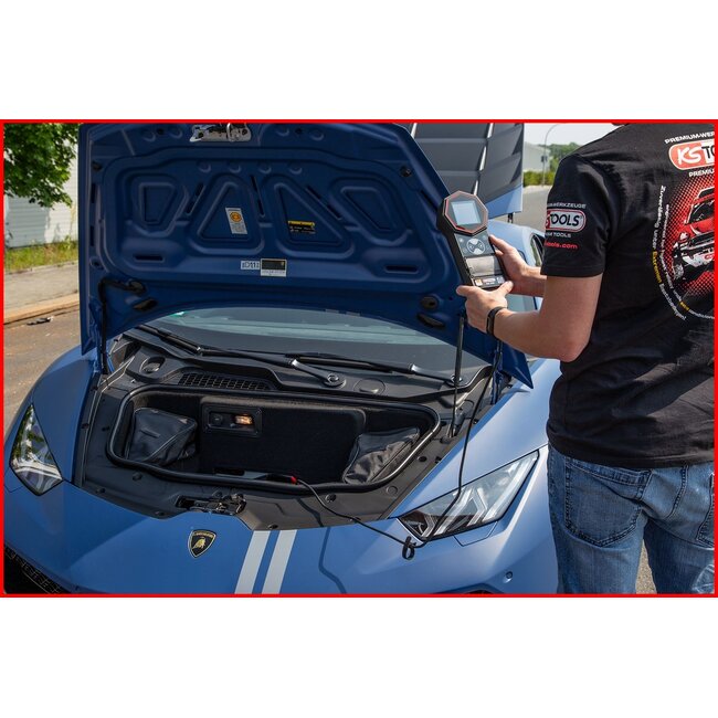 KS Tools Testeur de système de chargement et de batterie numérique 12 V / 24 V avec imprimante intégrée - 550.1649