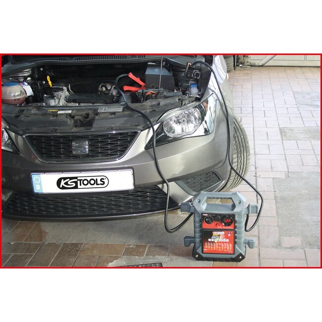 KS Tools 12 V + 24 V Batterie-Booster, mobiles Starthilfegerät 1400 A - 550.1720