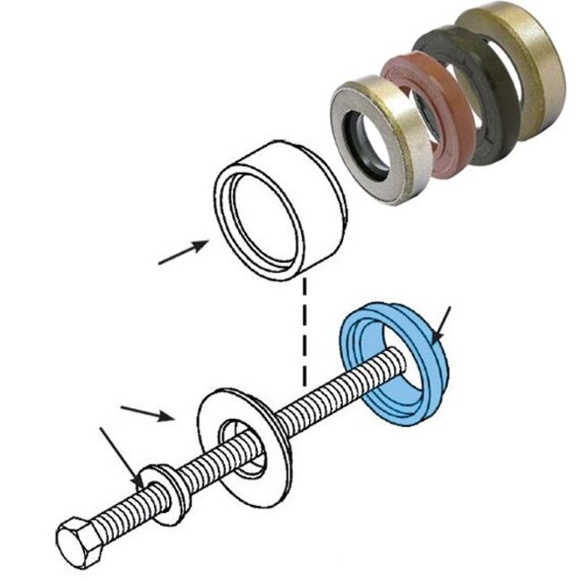 KS Tools Universele afdichting en keerring montageset - 24 - delig - 700.1280