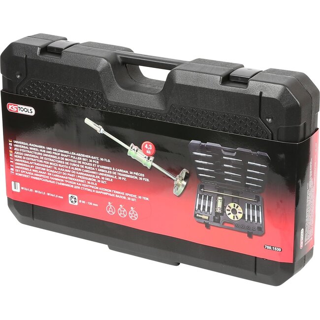 KS Tools Universal wheel hub and prop shaft puller set, 30 pcs - 700.1530
