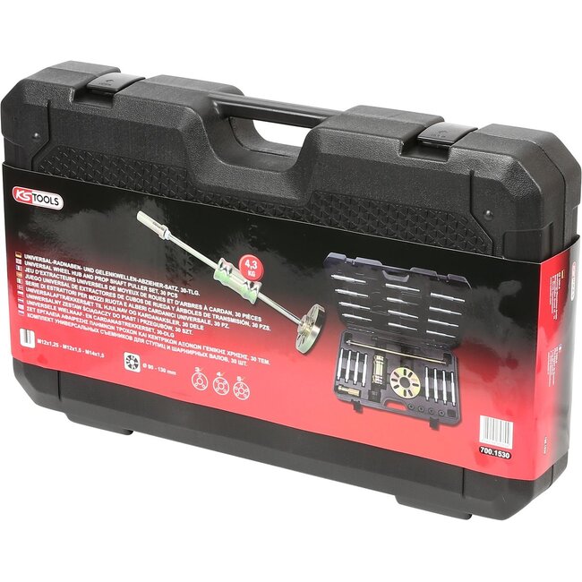 KS Tools Jeu d’extracteurs universels de moyeux de roues et d’arbres à cardan, 30 pcs - 700.1530