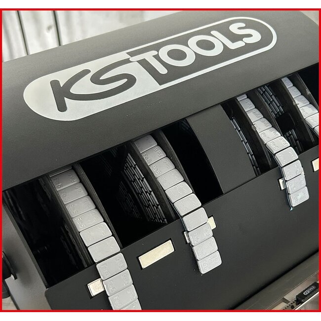 KS Tools Support pour rouleaux de masses d’équilibrage adhésives avec support mural - 800.0100