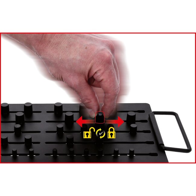 KS Tools Magnetic socket organising system, 38-pcs - 800.0185