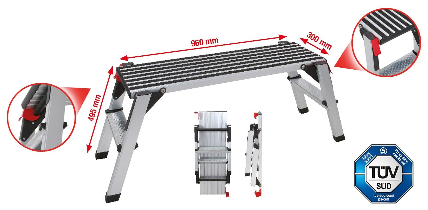 KS Tools Aluminium veiligheids plateau - 1270x446x495mm - 800.0960, foto 2 van 6